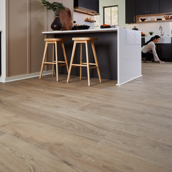 Laminate floor installation in PKS Interiors & Flooring in Los Altos, CA